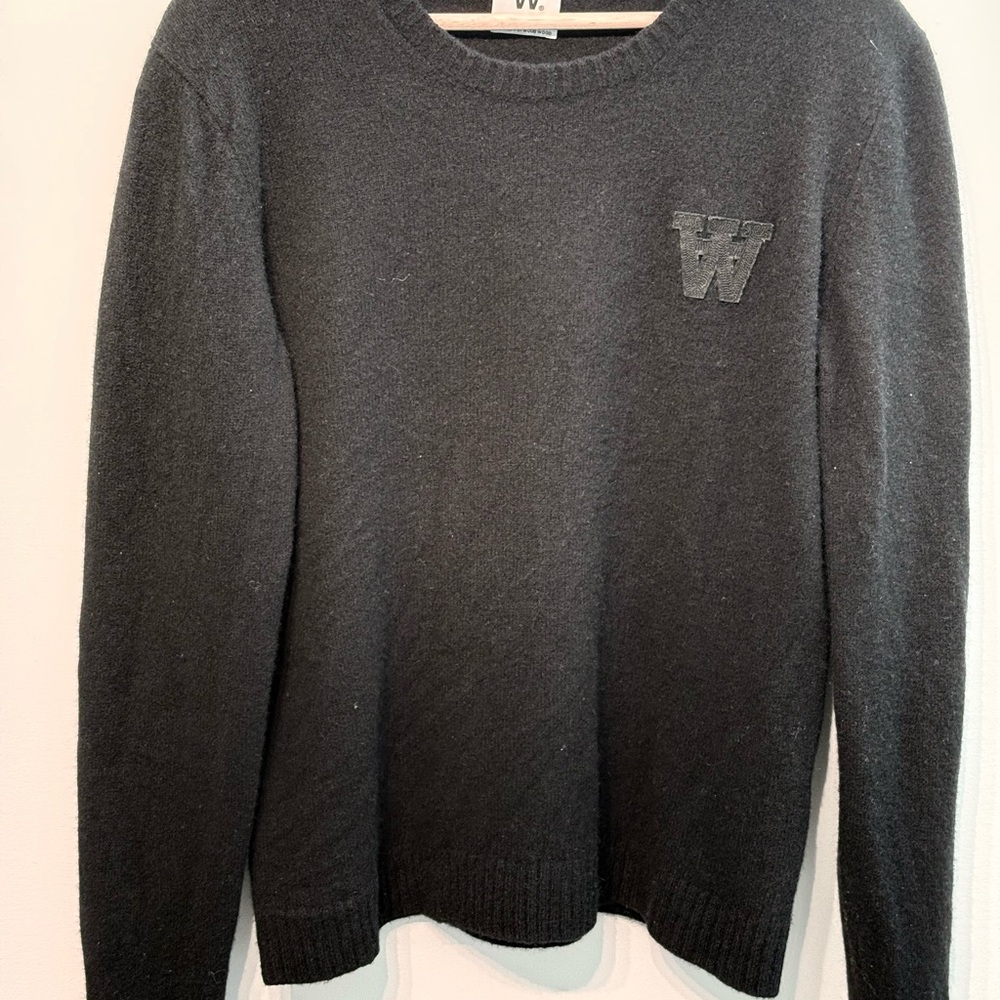 Wood Wood Black Crewneck wool Sweater